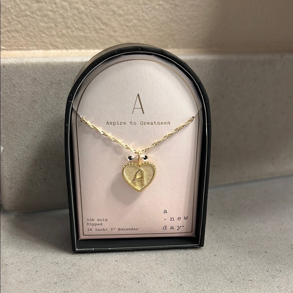 A New Day Gold Heart Pendant Necklace